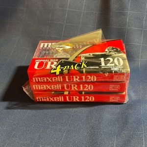 NWT Maxwell audio cassette tapes Normal Bias 120 min (3pk)
